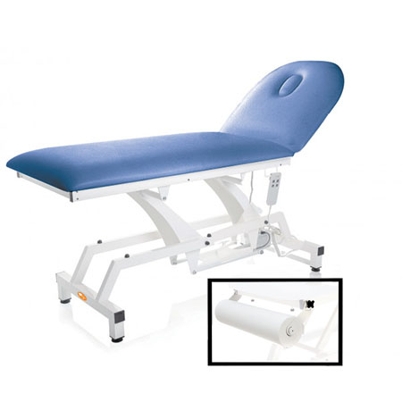 Letto visita lytus elettrico piano 90cm blu c/portarotolo 