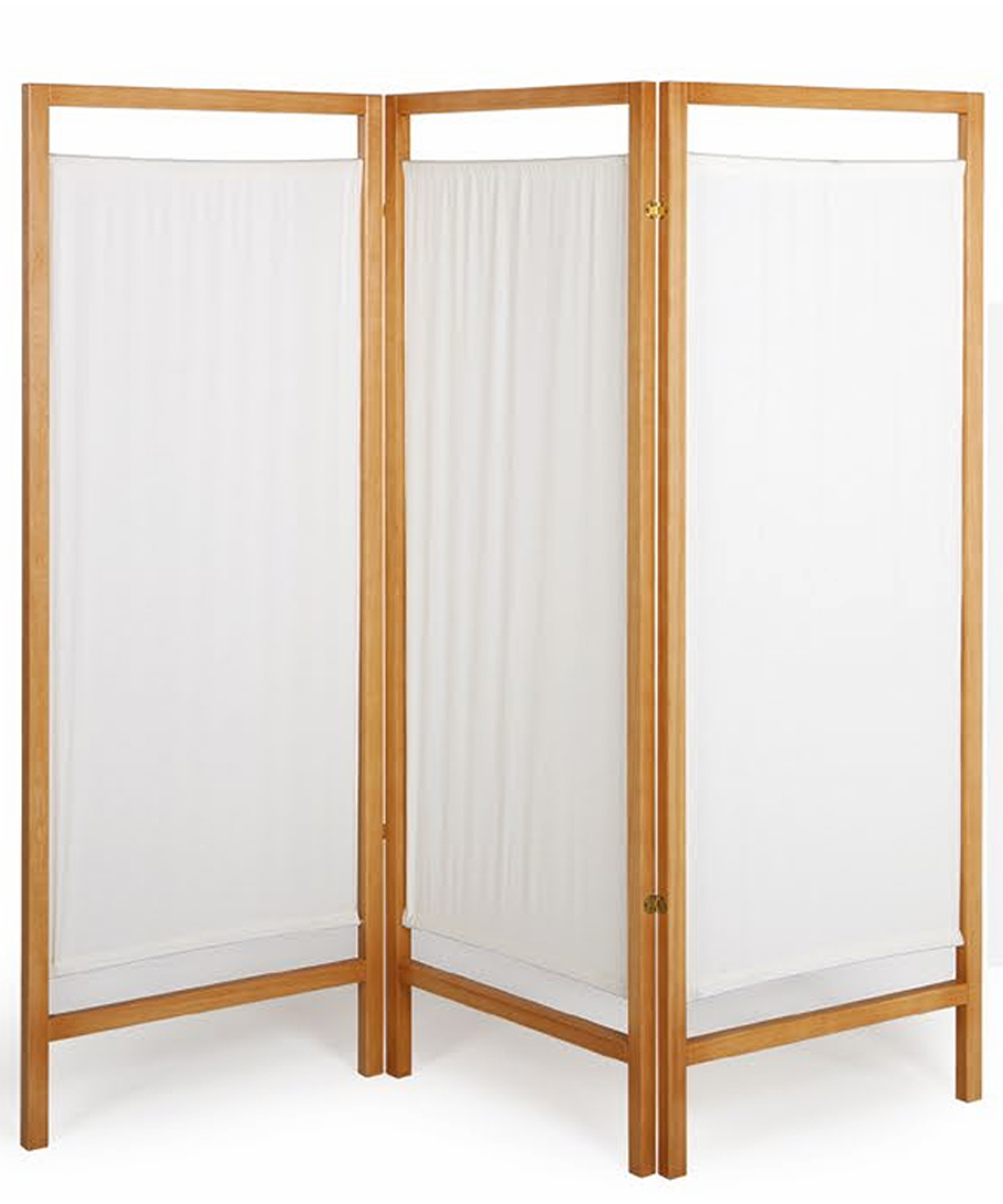 Paravento pieghevole in legno con tre ante in MDF, perfetto per creare separazioni pratiche e decorative in spazi professionali e domestici.