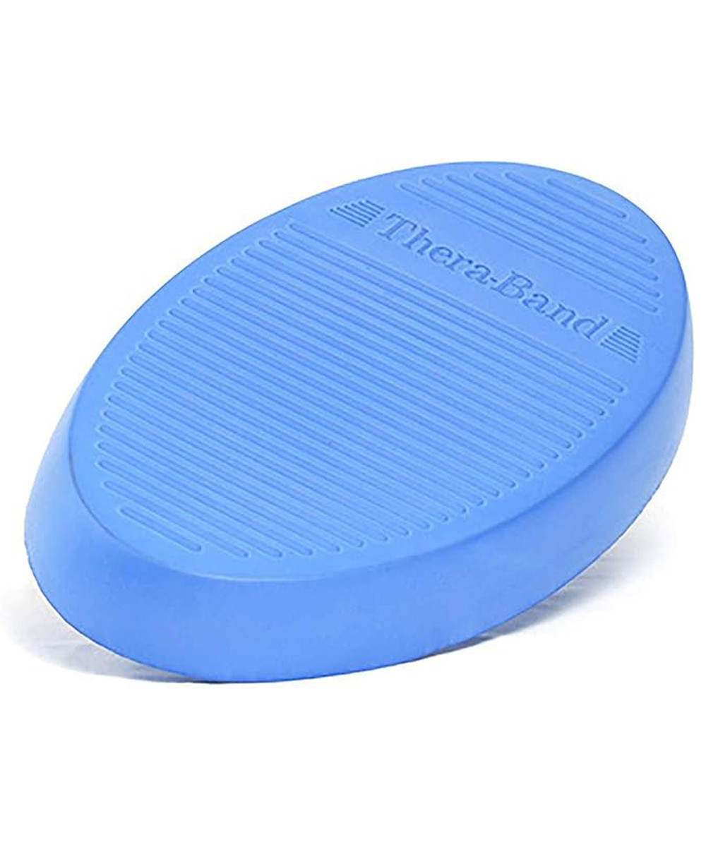 Cuscinetto di Stabilità TheraBand Blu in schiuma a cellule chiuse, perfetto per esercizi di equilibrio, stabilità e allenamento propriocettivo. Ottimo per riabilitazione e fitness.
