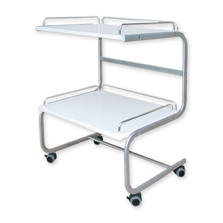 Carrello gima 2 ripiani c/spondine dim. 50x60x80h  cm port. 30kg 