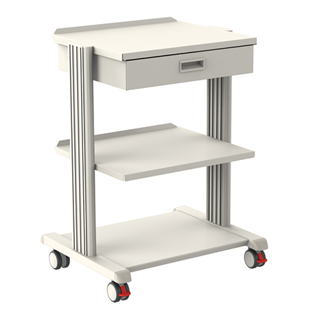 Carrello smart 2 ripiani+base+cassetto dim. 50x42x78h  cm port. 80kg 