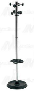 Attaccapanni a stelo cromato con 8 rami 