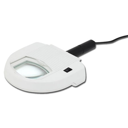 Lampada di wood manuale lente d'ingrand. 10,5x7 cm - 3 diottrie 