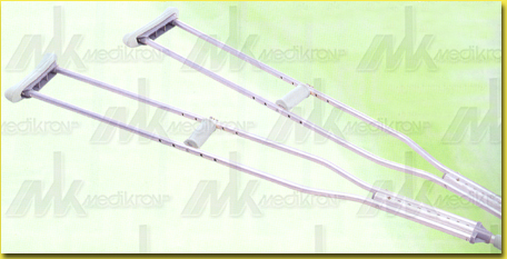 Stampella ascellare in alluminio per adulti 