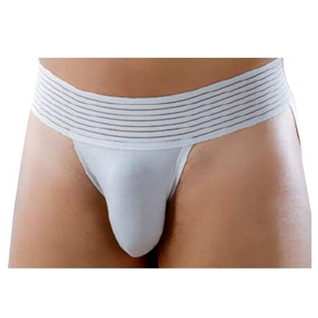 Sospensorio, fascia tessuto miller. bianco,conchiglia cot.elast. mis. m 