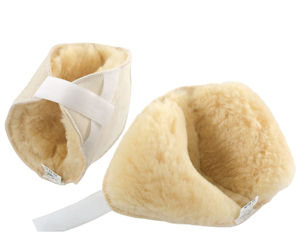Talloniera e gomitiera antidecubito in lana Merinos con chiusura in velcro
