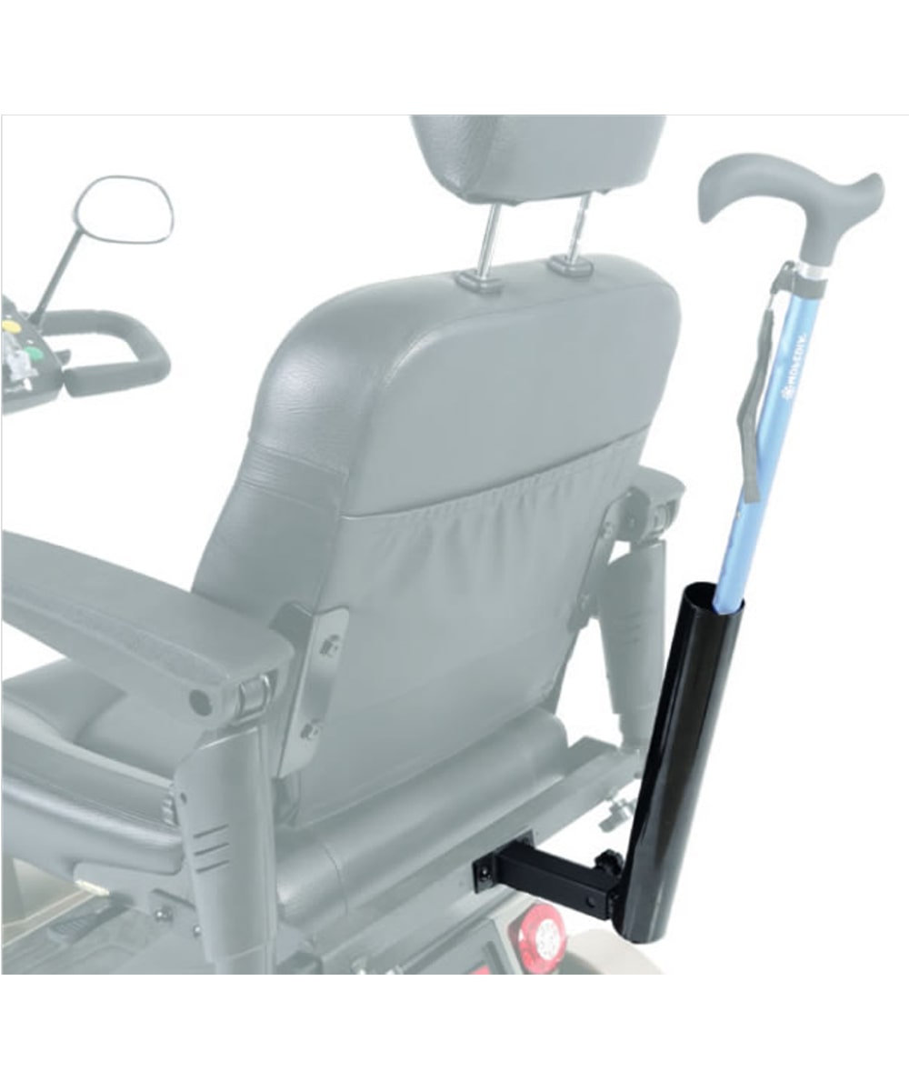 Porta bastone per scooter mobility CN200-CN260, struttura in acciaio resistente, supporto stabile fino a 10 kg, ideale per anziani e disabili.