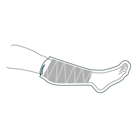 Protezione salvagesso aquaprotect meta' gamba mis. large 