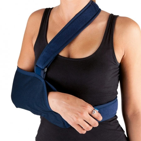 Supporto reggibraccio mis.media blu con salvaspalla 