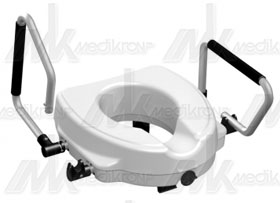 Rialzo water c/braccioli ribaltabili h. cm. 12,5 