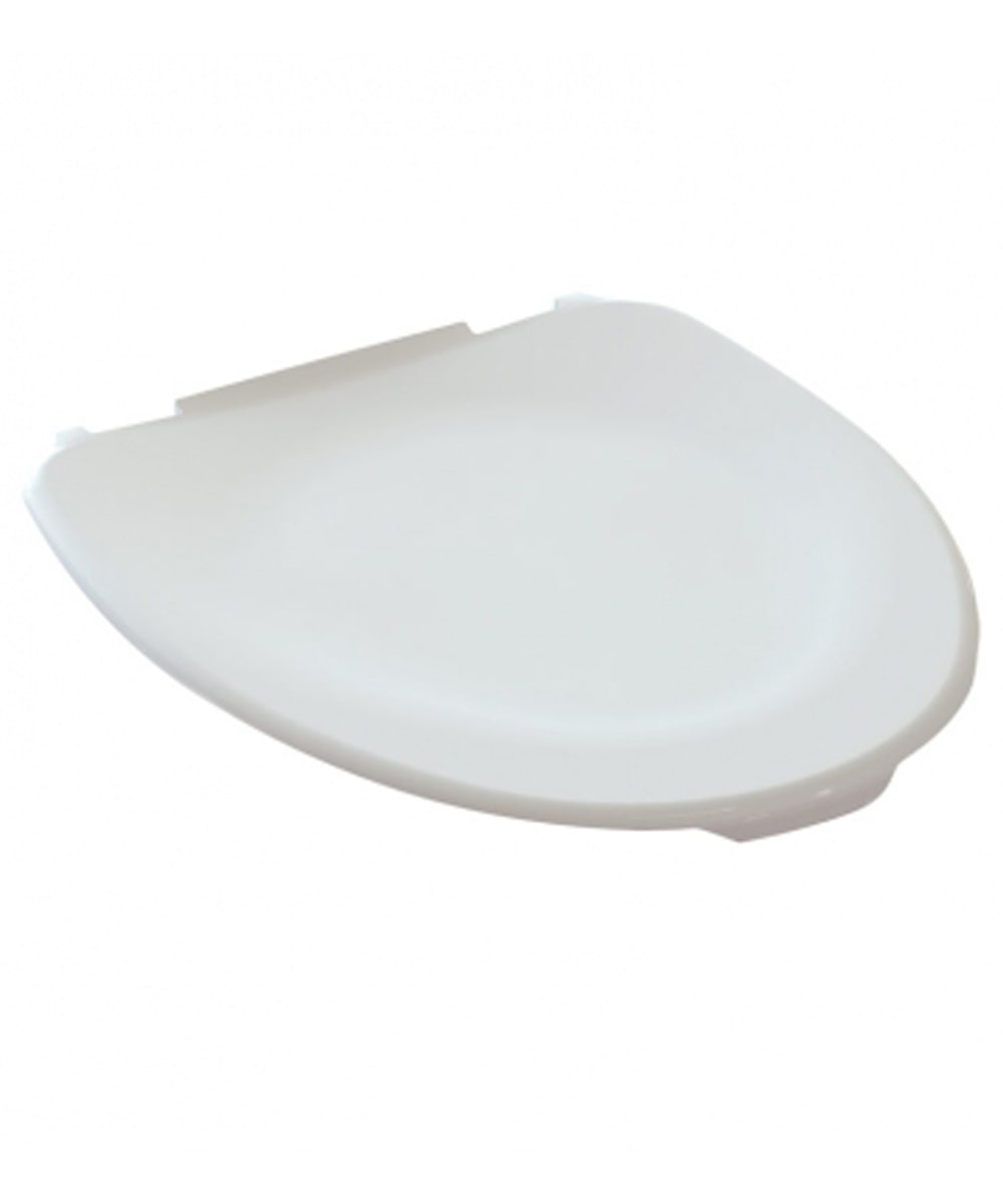 Coperchio per alza WC con fissaggi laterali, resistente, stabile e facile da pulire, compatibile con rialzi water per uso domestico e sanitario.
