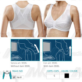 Reggiseno-raddrizzaspalle nero reggix orione tg.3 coppa c 