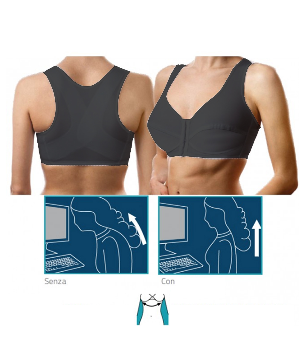 Reggiseno-raddrizzaspalle nero orione tg.4 coppa d 78-82 cm 