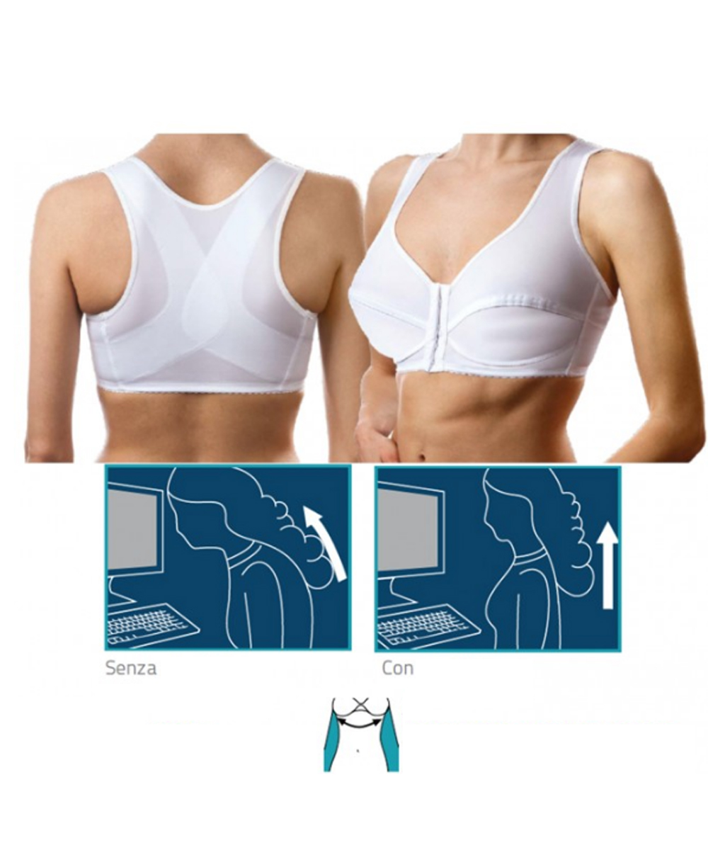 Reggiseno-raddrizzaspalle bianco reggix orione tg.2 coppa b 