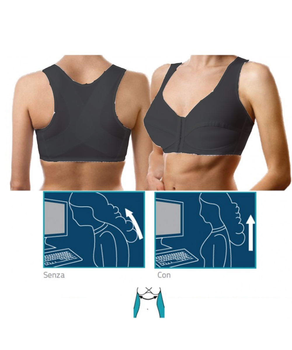 Reggiseno raddrizzaspalle Orione nero taglia 3 coppa C