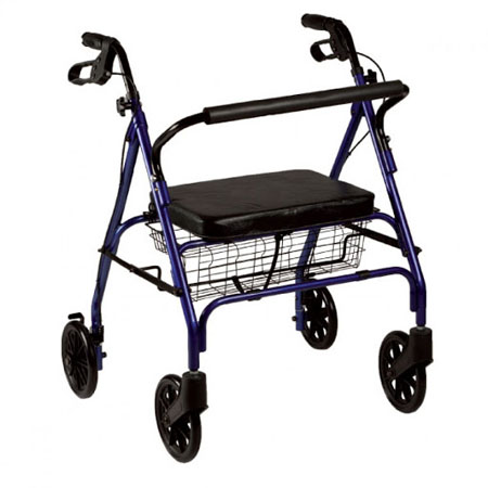 Deambulatore bariatrico rollator piegh. regol.in alt. port.max 225kg 