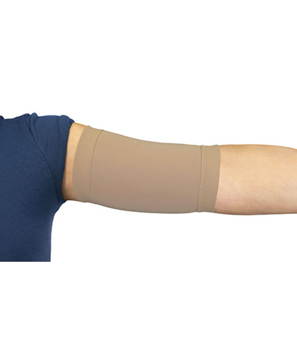 Copertura PICC per il braccio in microfibra, colore carne, taglia XL, perfetta per proteggere il catetere senza comprimere l'arto.
