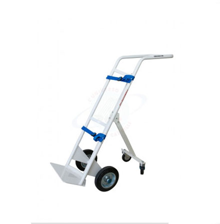 Carrello portabombola da lt.40/50 con cinghie e supporto frenante 