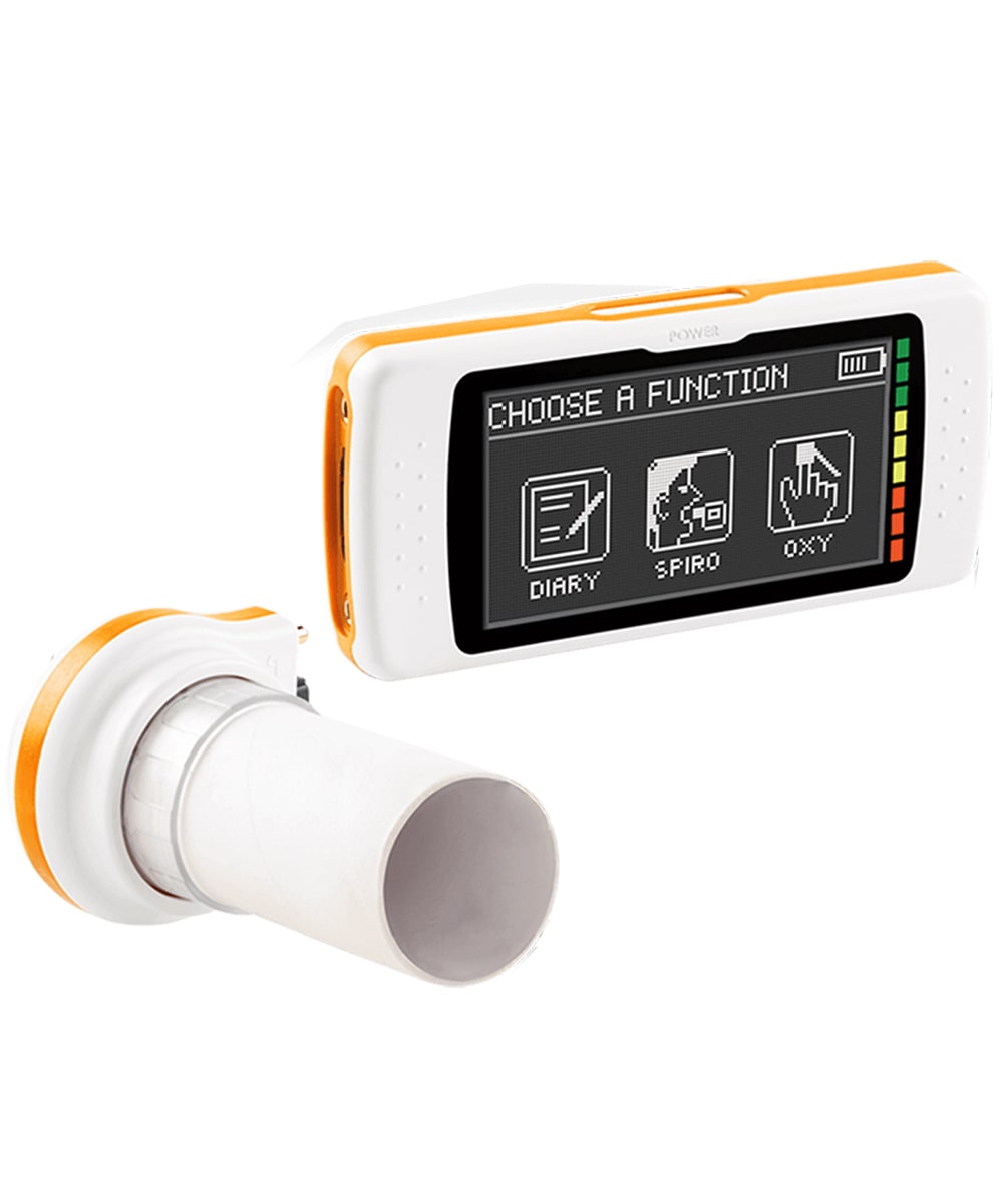 Spirometro portatile touch Spirodoc per test respiratori, multifunzionale e preciso.