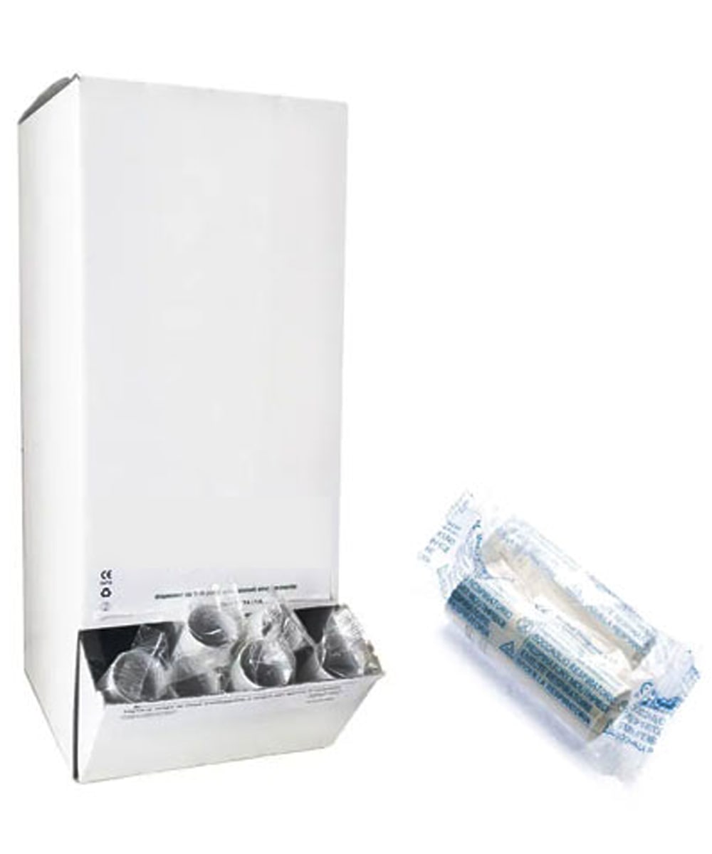 Boccagli monouso compatibili con spirometri Cosmed, confezione da 100 pezzi imbustati singolarmente, ideali per test di spirometria professionale e uso medico.