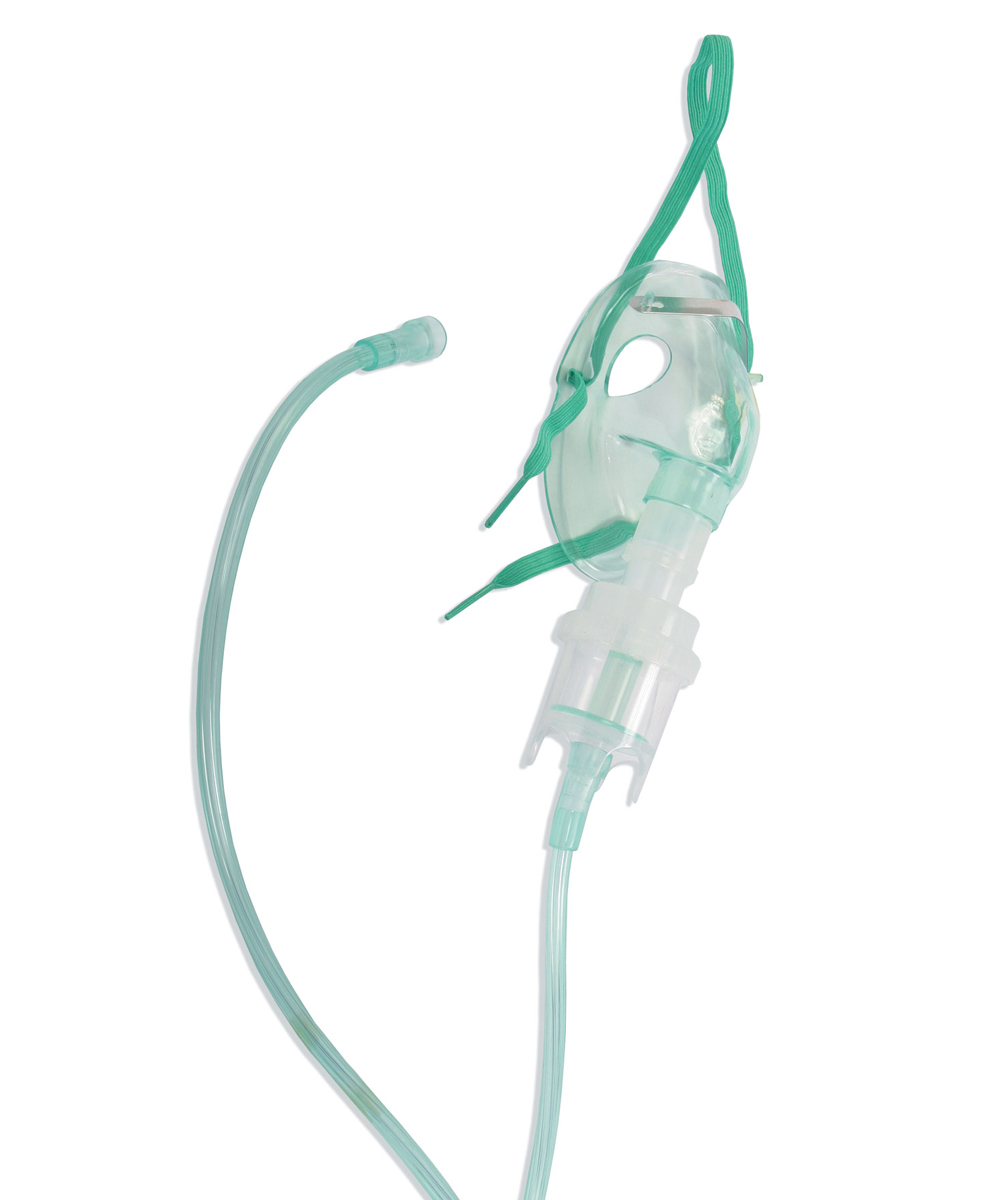 Maschera aerosol con ampolla e tubo di collegam. antisc. pediatrica new 