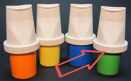 Filtro c/boccaglio ovale tube per cosmed grigio/verde cf. 250 pz. 