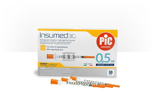 Siringa cc 0,5 insulina u100 g30x8 rr,insumed cf.30 pz, str 