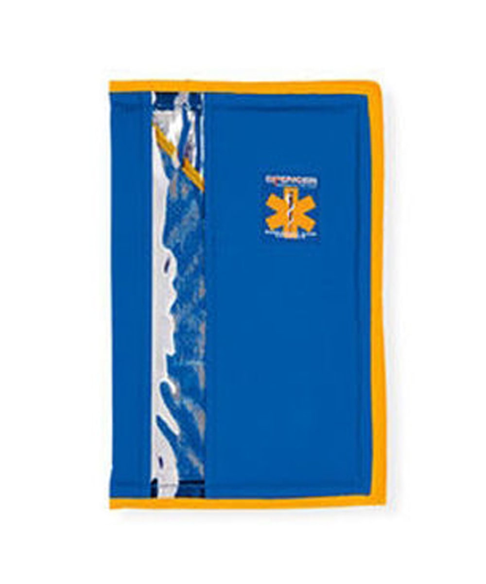 Custodia scaldasacca per sacche da 500 e 1000 cc in nylon antistrappo con rivestimento termico, finestra trasparente e tasca interna per caldo istantaneo.