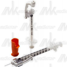 Siringa di sicurezza bd safety u100 1 ml. 29g in conf. da 100 pz. 