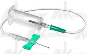 Vacutainer c/ago a farfalla 21g con adatt/camicia cm. 30, conf. da 25 pz 