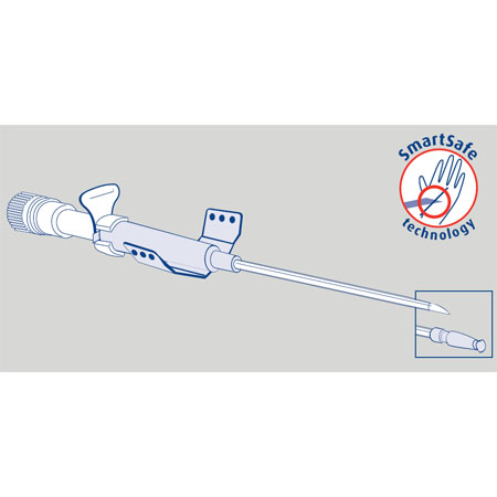 Ago cannula, 1 via con dispositivo di sicurezza, g18x45mm conf. 50 pz. 