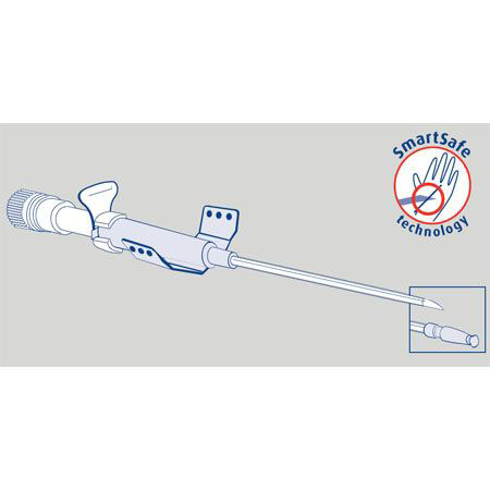 Ago cannula, 1 via con dispositivo di sicurezza, g22x25mm conf. 50 pz. 