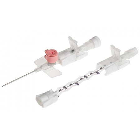 Ago cannula,2 vie, bd venflon pro safety 20g 1,1 x mm32  rosa cf. 50pz 