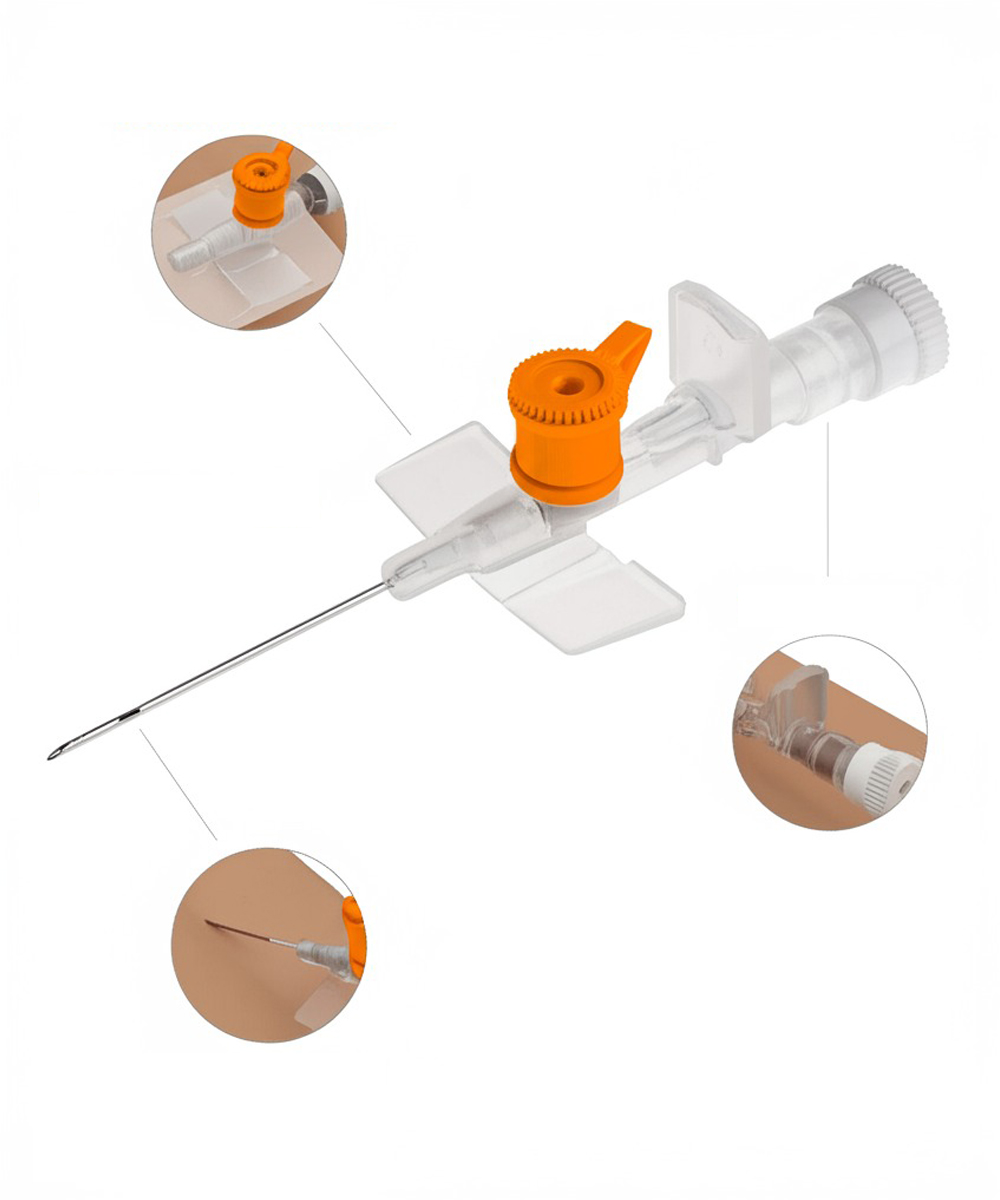 Ago cannula,2 vie, bd venflon 1 instanfl 14g 2 x mm.45,aranc cf. 50 pz 