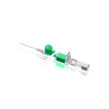 Ago cannula 2 vie sideport di sicurezza 18g 45mm str col. verde cf 50 pz 