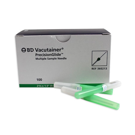 Vacutainer bd aghi g21, conf.100 pz 8x38 mm., cod.360213 