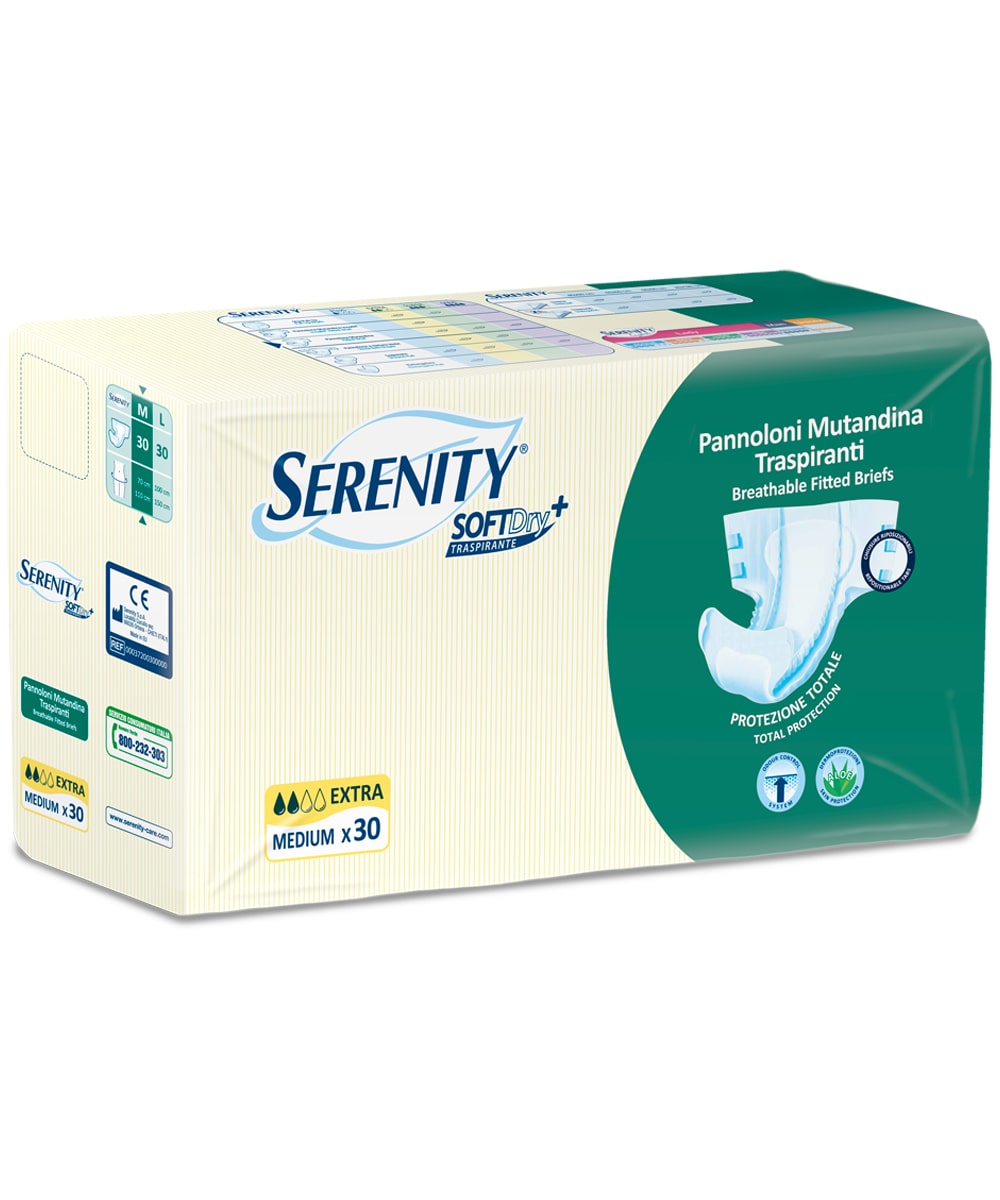 Pannolone assorbente traspirante con Aloe, taglia M, extra assorbenza 2/4 gocce, ideale per uso sanitario e assistenziale.