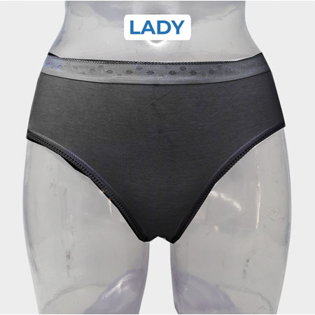 Mutandina igienica pantystretch in cotone vita media nero tg. 4 