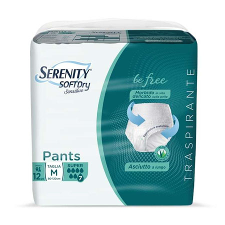 Pannolino mutandina pants sensitive super be free mis. m conf. 12pz. 