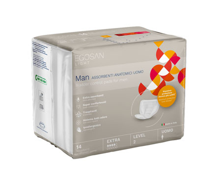 Pannolino sagomato egosan man level 2 -  in conf. da 14 pz. 