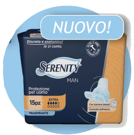 Pannolino serenity man extra conf. 15 pz. boll. 