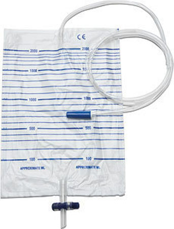 Sacca urina letto lt.2,sterile , tubo 90, vnr, rubinetto a t 