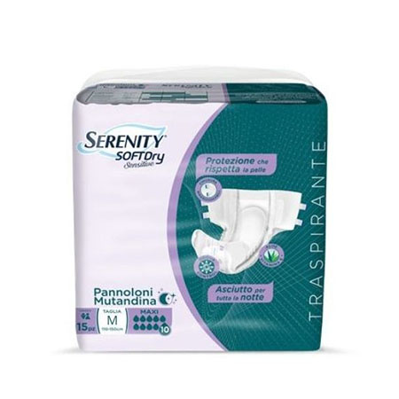 Pannolone mutandina sensitive maxi plus mis. m cf.15 pz 