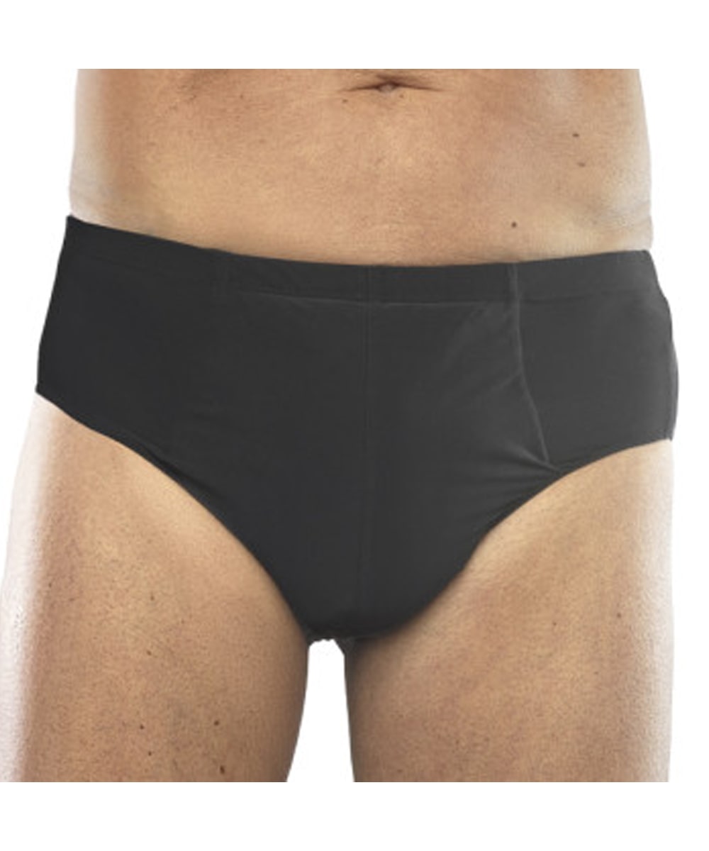 Slip assorbente uomo DUALdry con doppio assorbente lavabile, assorbenza extra e tessuto traspirante con tecnologia antiodore integrata.