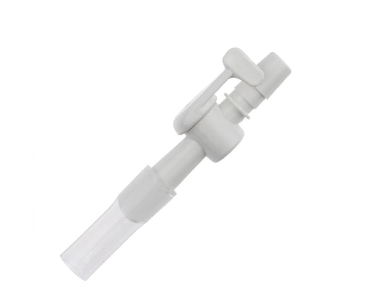 Valvola per catetere Teleflex con rubinetto a leva e prolunga in silicone