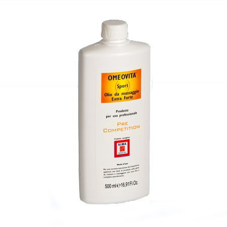 Olio omeovita x massaggio pre-gara canfora 500 ml. 