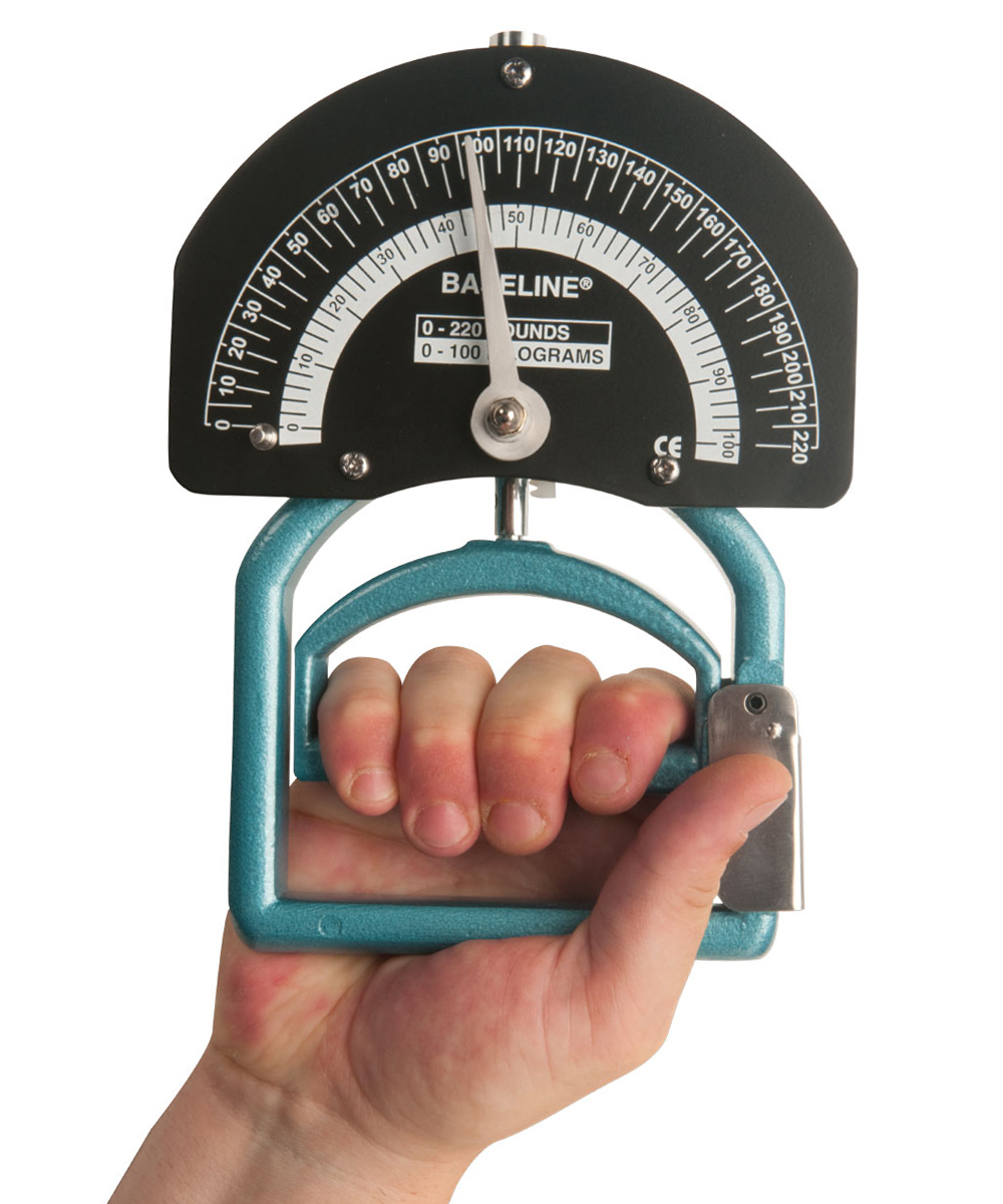 Dinamometro Smedley in alluminio, scala regolabile da 0 a 100 kg, per misurare la forza di presa con precisione. Ideale per uso professionale.