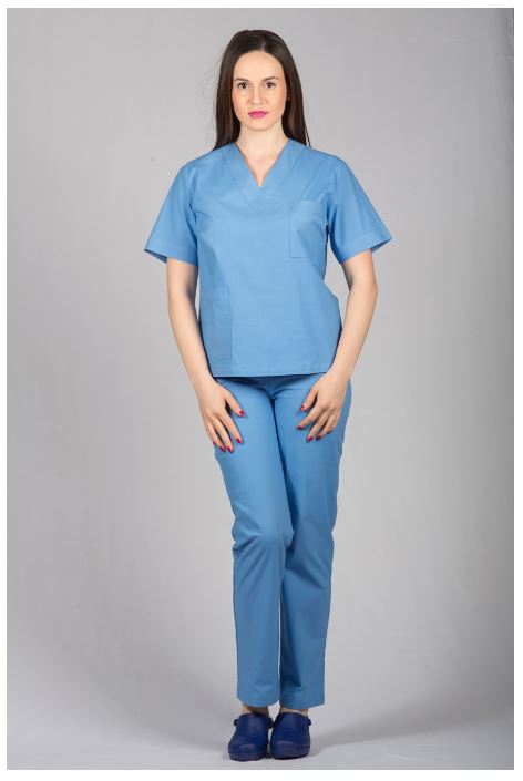 Divisa s.o. azzurra tg.52 completa manica corta 