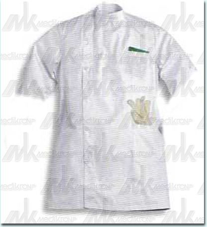 Casacca dentista cotone gab.t-28 bianca manica corta tg.50 