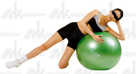 Pallone gymnic plus cm. 75 colore verde, per riabilitazione e sport 